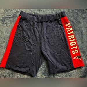 Men's Navy Blue and Red Athletic Shorts Patriots
